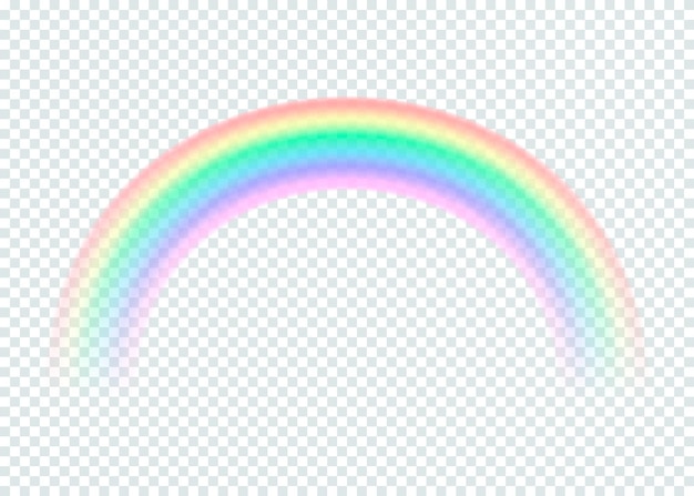 Arc-en-ciel Transparent Isolé Sur Fond Transparent Illustration Vectorielle