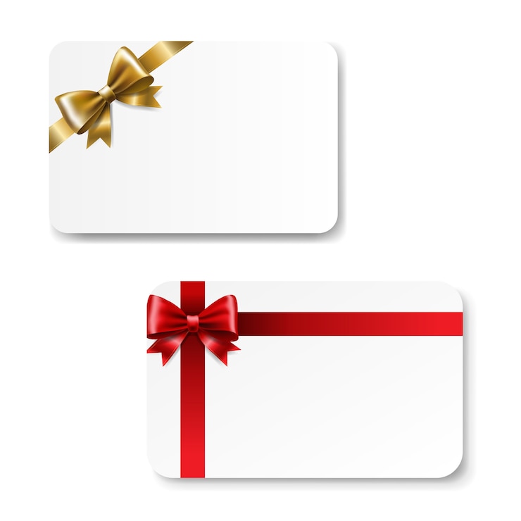 Vecteur arc de couleur de carte-cadeau