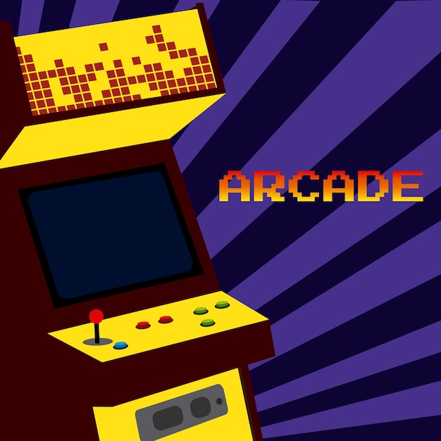 Vecteur arcade jeu vidéo vintage