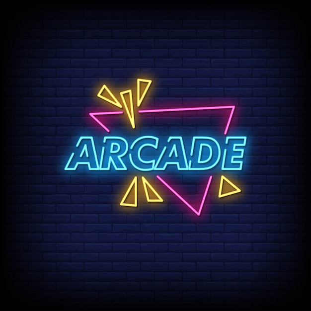 Arcade Néon Style Texte