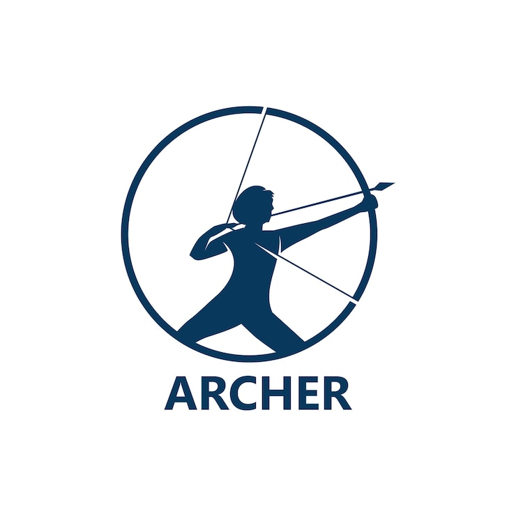 Vecteur archer logo template design vecteur