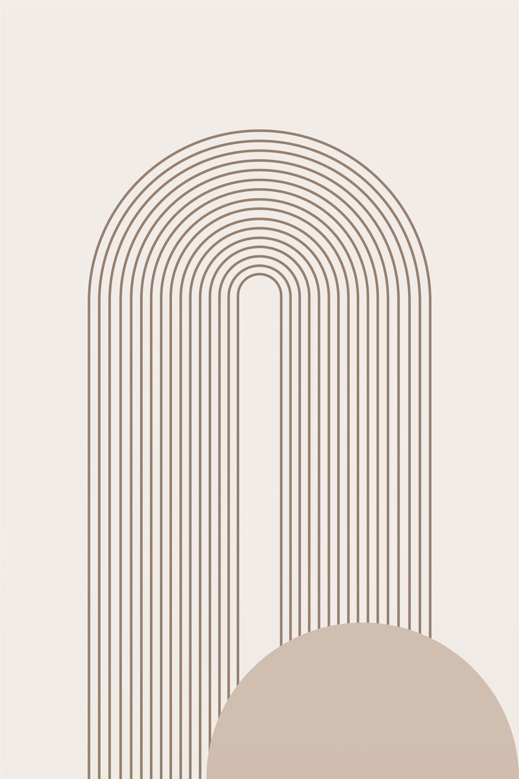 Vecteur arches d'arc-en-ciel géométriques arrière-plan du milieu du siècle illustration d'arrière-plan de l'arc- en-ciel moderne