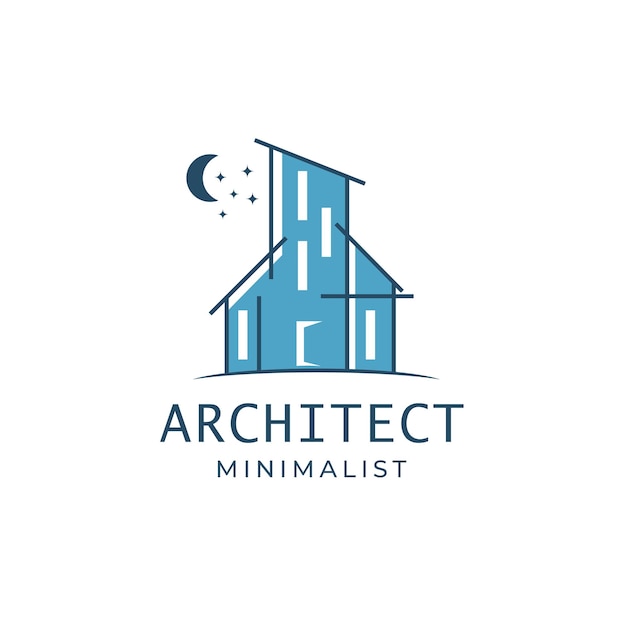 Architecte Logo Minimaliste Maison Moderne Immobilier