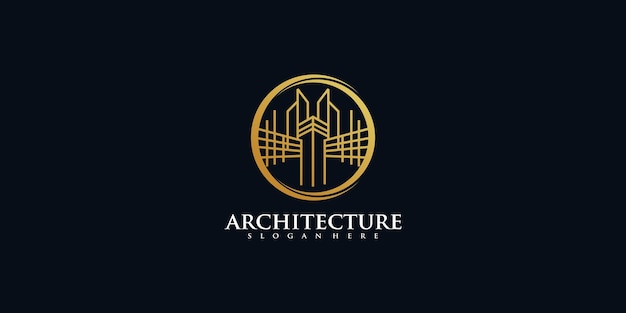 Architecture Immobilier Logo élégant Dessin Au Trait Simple Vecteur Premium