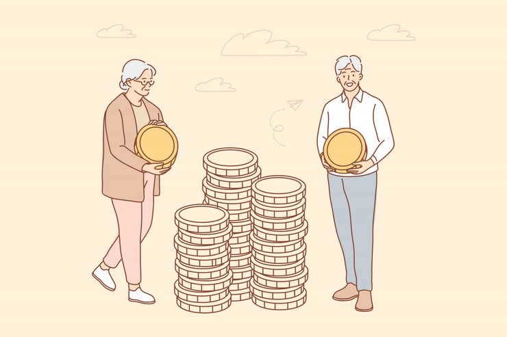 Vecteur argent, affaires, assurance, dépôt, concept d'épargne