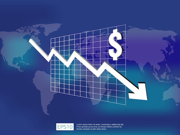 L&#39;argent du dollar tombe avec l&#39;arrière-plan flou