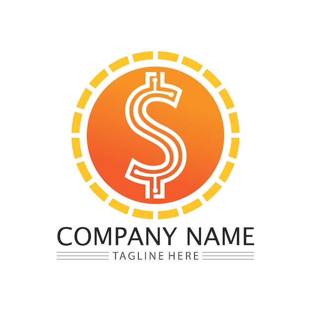 Argent logo et icône design illustration vectorielle