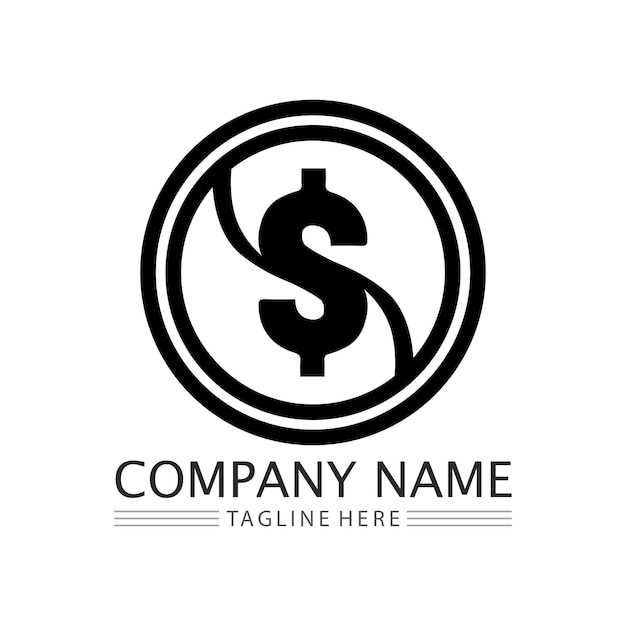 Argent logo et icône design illustration vectorielle