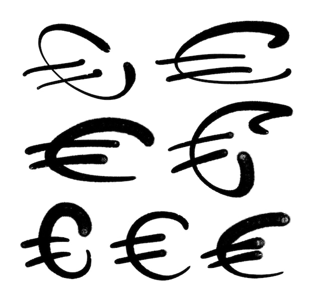 Vecteur l'argent national signe monnaie icône symbole euro