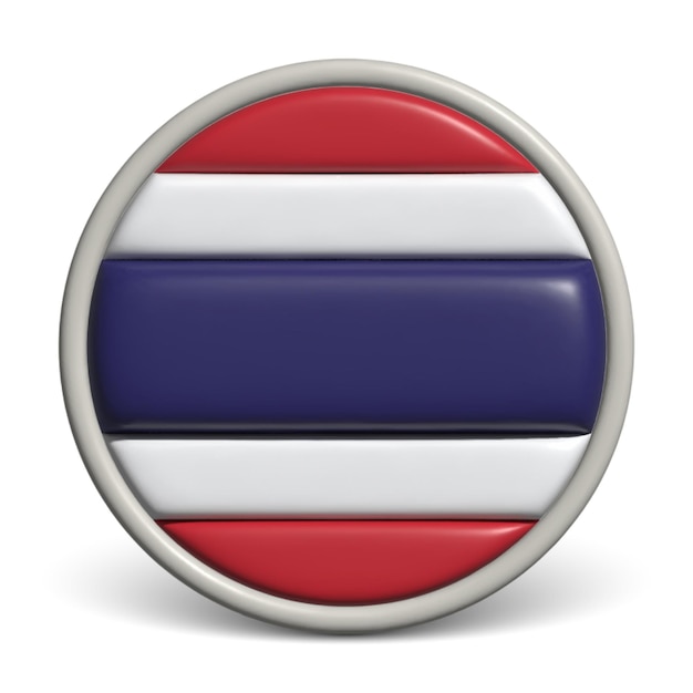Vecteur argile rendre vecteur icône drapeau thaïlande