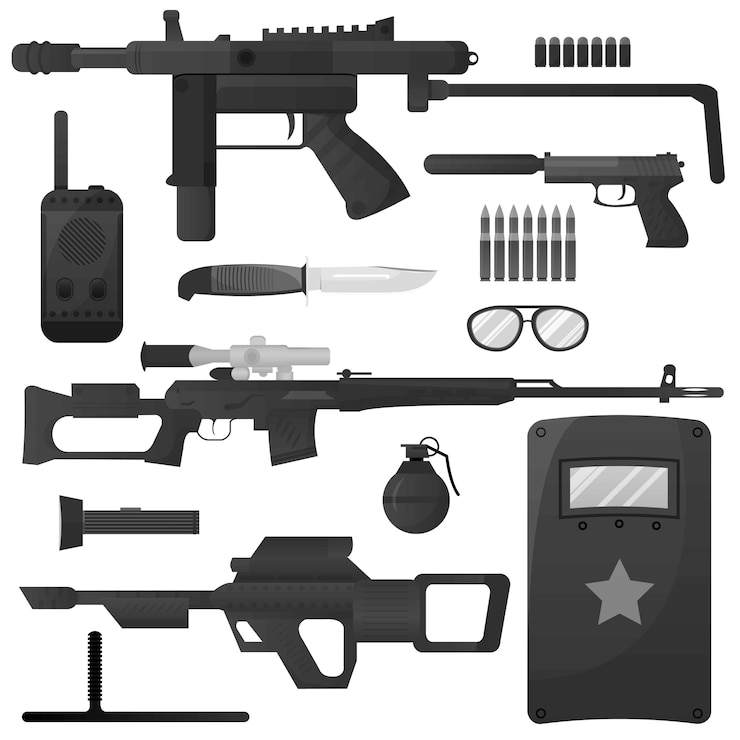 Vecteur arme militaire