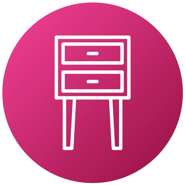 une armoire rose et blanche avec un cercle rose autour d'elle