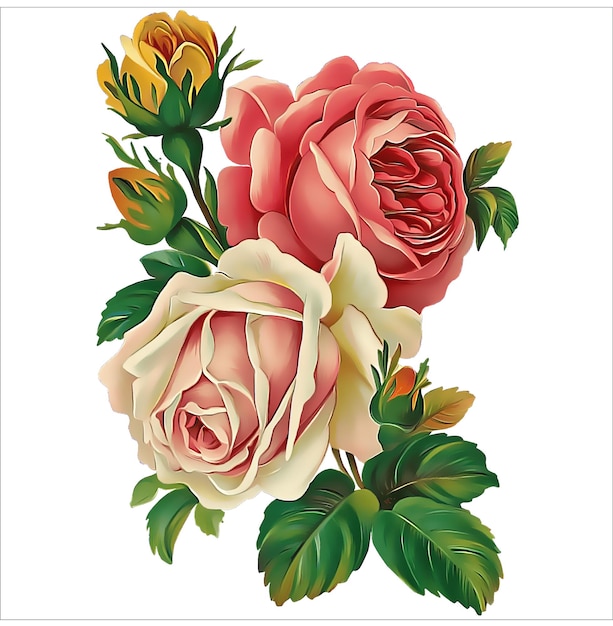 Arrangements de fleurs aquarelle pour éléments de mariage ou de cartes de vœux