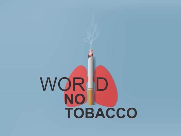 Arrêter De Fumer Design World No Tobacco Day Concept Illustration