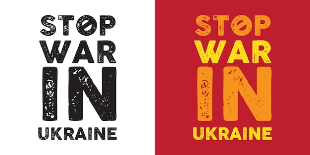 Arrêtez La Guerre En Ukraine Arrêtez Les Attaques Russes La Typographie Cite Le Lettrage