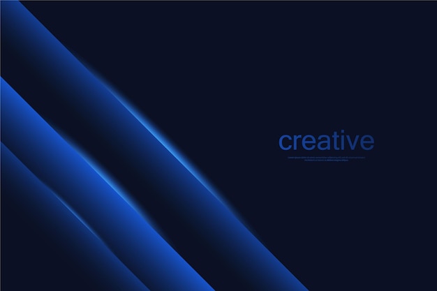 Arrière-plan abstrait bleu foncé Concept d'entreprise bleu moderne Design pour vos idées présentation de bannière de brochure Posters illustration vectorielle Eps10