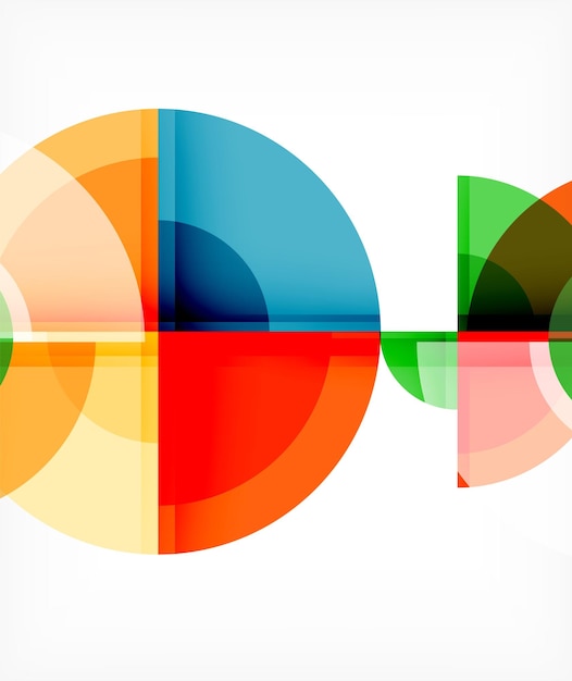 Vecteur arrière-plan abstrait, cercle et triangle conçoivent des formes rondes qui se chevauchent. modèle tendance géométrique. illustration vectorielle pour fond d'écran, bannière, arrière-plan, carte, illustration de livre, atterrissage