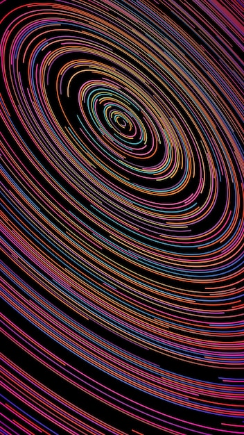 Arrière-plan Abstrait Coloré De Lignes Circulaires Aléatoires. Facile à Changer De Couleurs. Illustration Vectorielle