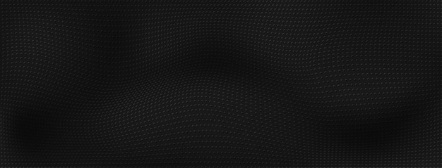 Arrière-plan abstrait en demi-teinte avec surface incurvée faite de petits points de couleurs noires