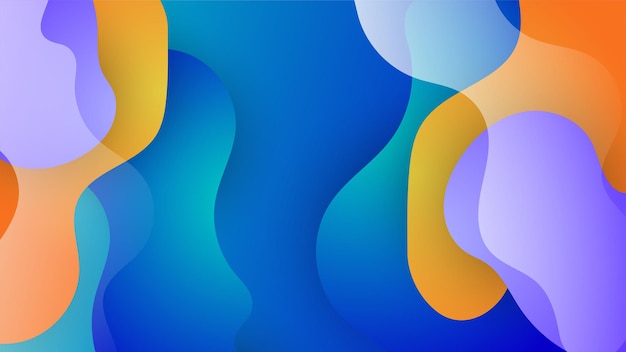 Arrière-plan abstrait dynamique bleu jaune orange rouge et orange avec dégradé