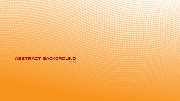 Arrière-plan abstrait en gradient orange avec motif d'onde polkadot pour le fond ou la présentation