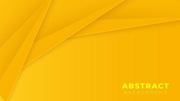 Arrière-plan abstrait jaune avec ombre de forme diagonale et coupe de papier de forme diamondale 3D
