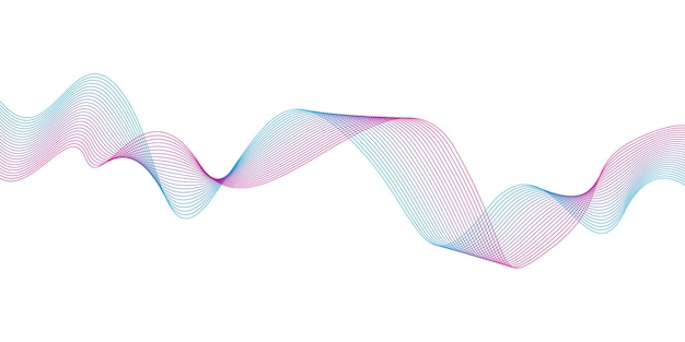 Arrière-plan abstrait avec une ligne d'ondes colorées