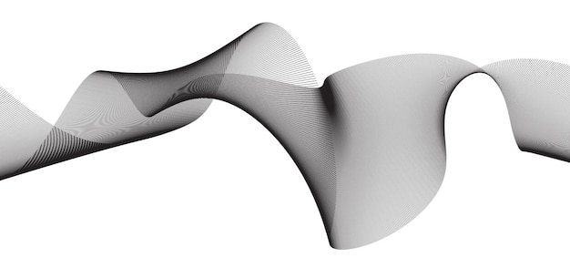 Arrière-plan abstrait avec des lignes d'onde Illustration artistique de ligne abstraite dynamique