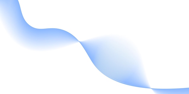 Arrière-plan abstrait avec des lignes ondulées et courbes bleues isolées sur un fond transparent