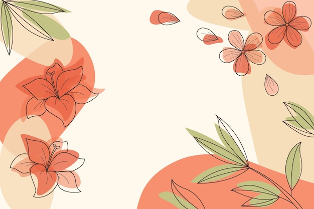 Arrière-plan abstrait Des modèles abstraits à la mode avec des éléments floraux et géométriques Vector