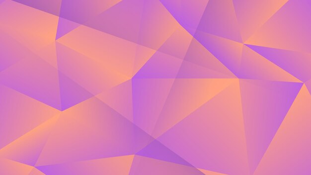 Vecteur arrière-plan abstrait moderne avec mouvement de mosaïque triangulaire et couleur de gradient bleu violet-orange