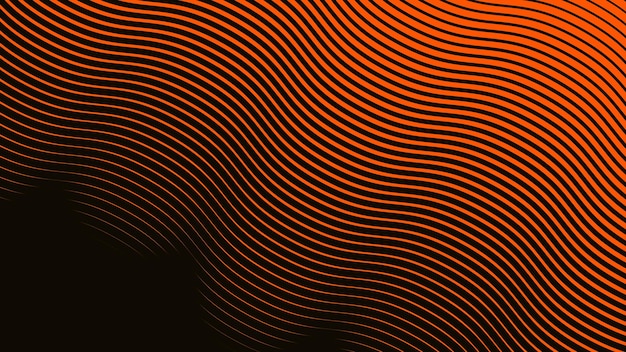 Arrière-plan abstrait à motif de ligne ondulée orange pour la toile de fond ou la présentation