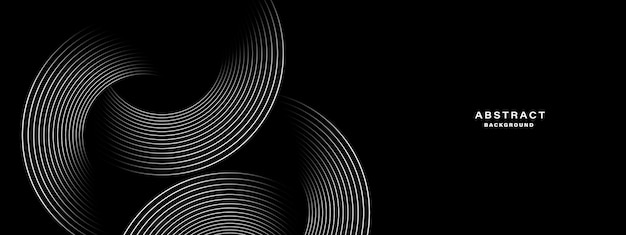 Arrière-plan abstrait noir avec des formes en spirale