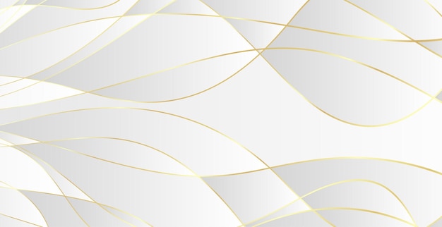 Arrière-plan abstrait avec des ondes dorées Arrière-fond découpé en papier de luxe motif doré gradients à demi-tonne modèle de couverture formes géométriques bannière minimale moderne illustration vectorielle 3D