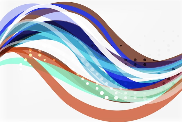 Vecteur arrière-plan abstrait de vague colorée arrière-plan de modèle vectoriel pour les options de numéro de diagramme de mise en page de flux de travail ou la conception de sites web