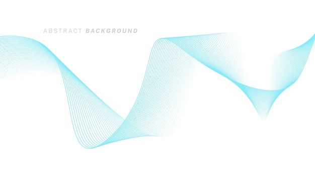 Vecteur arrière-plan abstrait vectoriel blanc avec des ondes linéaires dynamiques arrière-fond futuriste avec un motif linéaire