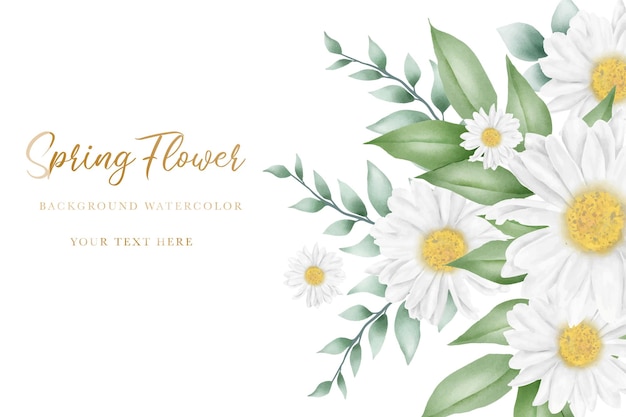 Arrière-plan à l'aquarelle des fleurs de printemps
