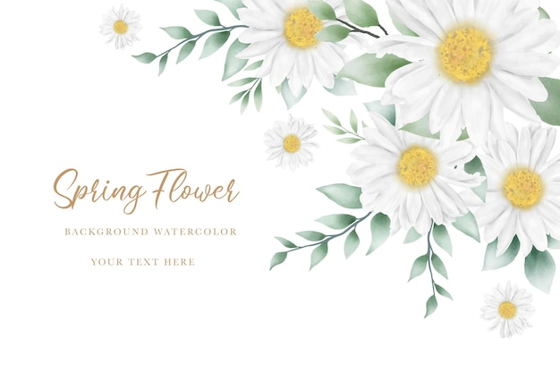 Arrière-plan à l'aquarelle des fleurs de printemps