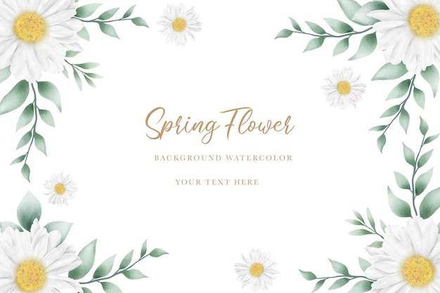 Arrière-plan à l'aquarelle des fleurs de printemps