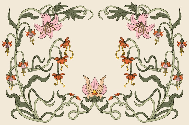 Vecteur arrière-plan de l'art nouveau