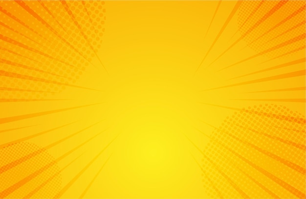 Arrière-plan de bande dessinée jaune coloré