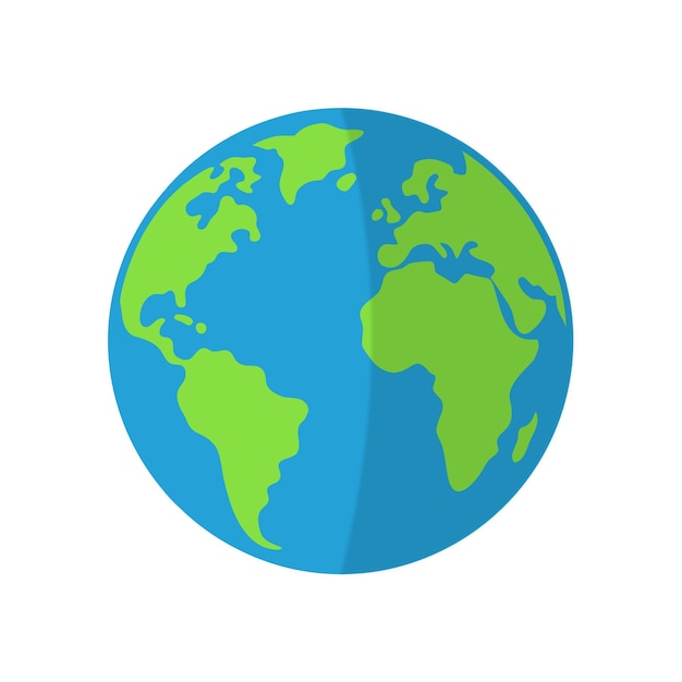 arrière-plan blanc de la terre globale