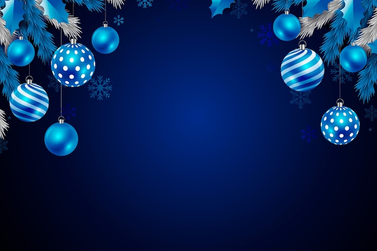 Vecteur arrière-plan bleu et argenté pour la célébration de la saison de noël
