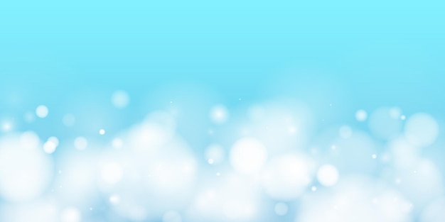 Arrière-plan bokeh bleu abstrait avec une lueur douce et brillante festive et rêveuse parfait pour une fête de vacances ou