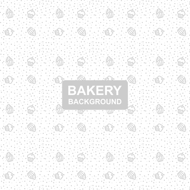 Arrière-plan de boulangerie avec motif de cupcake