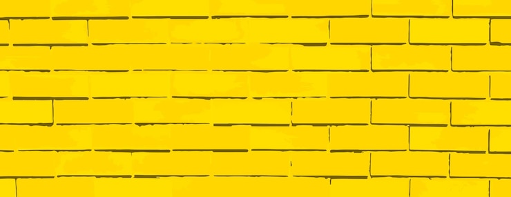 Vecteur arrière-plan de brique jaune avec une couleur jaune vibrante papier peint vectoriel d'arrière-plan de texture de brique