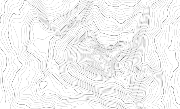 Vecteur arrière-plan de la carte topographique carte de topo avec élévation relief de ligne géographique de montagne