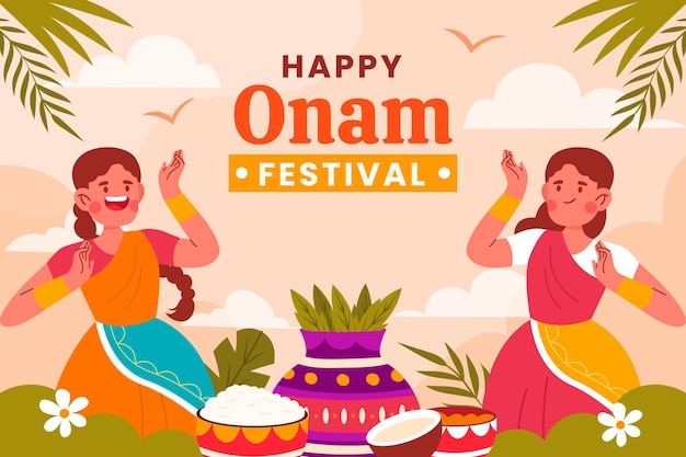 Arrière-plan de la célébration hindoue de l'onam