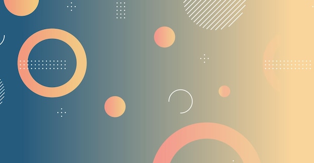 Arrière-plan de cercle géométrique à gradient minimal abstrait