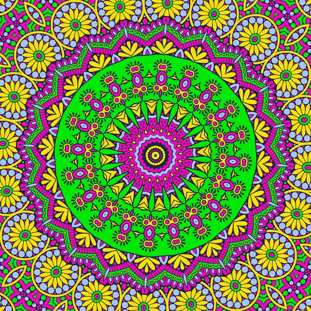 Un Arrière-plan Coloré Avec Un Motif De Mandala
